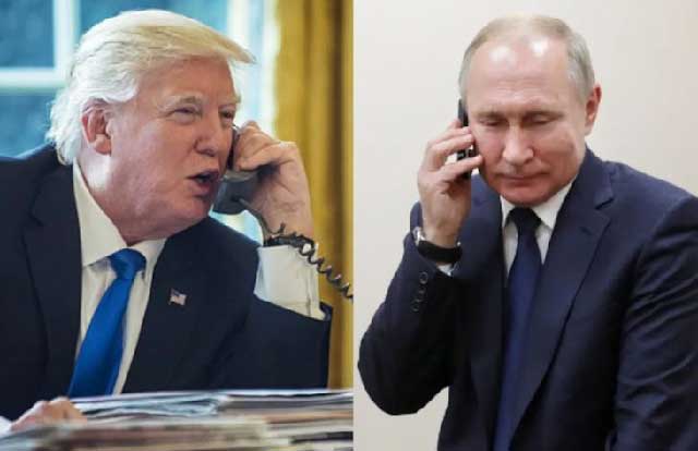  ডোনাল্ড ট্রাম্প ও ভ্লাদিমির পুতিন। কোলাজ ছবি