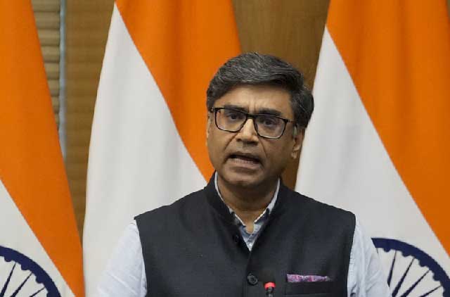 ভারতের পক্ষে যুদ্ধবিরতির তথ্য জানান পররাষ্ট্রসচিব বিক্রম মিশ্রি। ছবি: সংগৃহীত