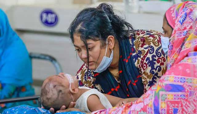 আজ শিশু হাসপাতালে সকাল আটটা পর্যন্ত গত ২৪ ঘণ্টায় সারা দেশে হাম শনাক্ত হয়েছে ১৮৯ শিশুর। ছবি; সংগৃহীত