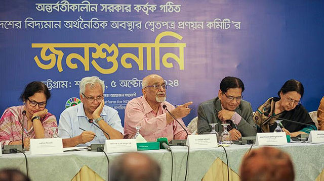চট্টগ্রামের একটি হোটেলে শ্বেতপত্র প্রণয়ন কমিটির জনশুনানি। ছবি: সংগৃহীত