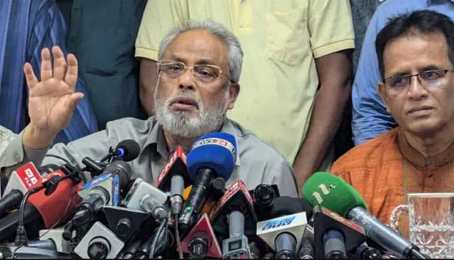 সংবাদ সম্মেলনে কথা বলেন জাপা চেয়ারম্যান জিএম কাদের। ছবি: সংগৃহীত