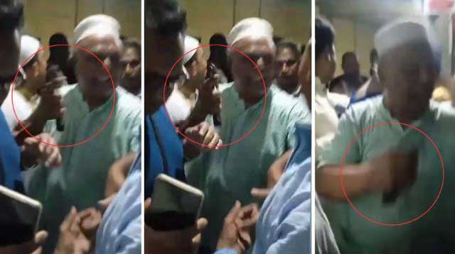 আগ্নেয়াস্ত্র দেখিয়ে নেতাকর্মীদের হুমকি দিচ্ছেন বিএনপির কেন্দ্রীয় নির্বাহী কমিটির সদস্য ও সাবেক স্বাস্থ্য উপমন্ত্রী সিরাজুল হক। ছবি: ভিডিও থেকে নেওয়া