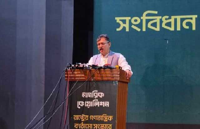 বক্তব্য দিচ্ছেন বিএনপি নেতা সালাহউদ্দিন আহমদ। ছবি: সংগৃহীত