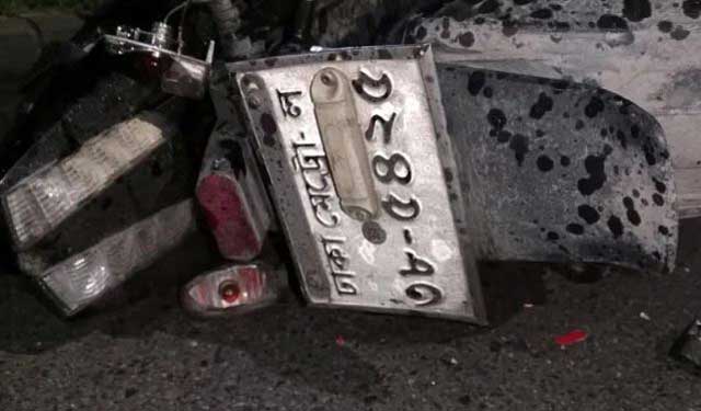 দুর্ঘটনাকবলিত মোটরসাইকেলটি। ছবি: সংগৃহীত