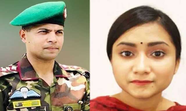 মেজর সাদেক ও তার স্ত্রী সুমাইয়া জাফরিন। ছবি: সংগৃহীত