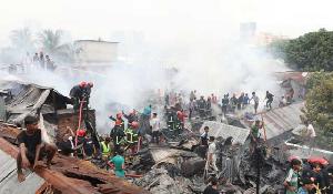 ঘর থেকে হামাগুড়ি দিয়ে বের হতে পারলেও ভেতরে সব পুড়ে ছাই